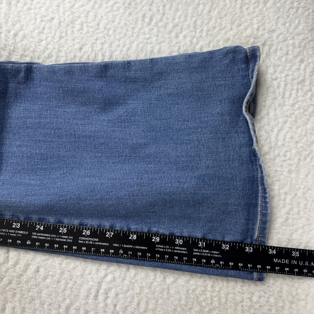 American Eagle Jeans 6 X Long Blue Low Rise Flare Flap Pocket Stretch Denim - Picture 8 of 12
